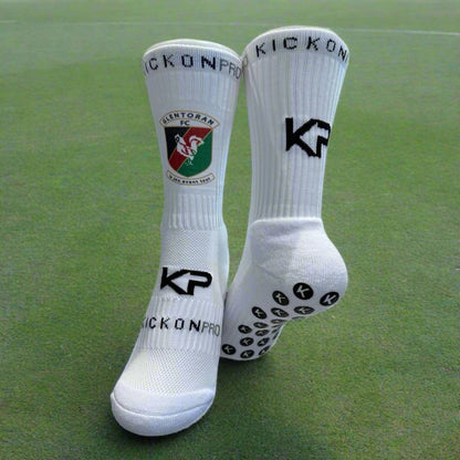 Personalised KickonPro Grip Socks For Athletes - White