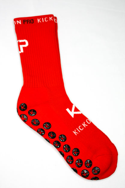 KickonPro Grip Socks For Athletes - Red