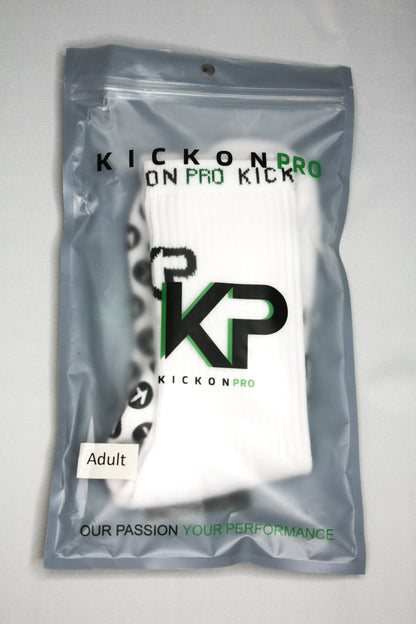 KickonPro Grip Socks For Athletes - White